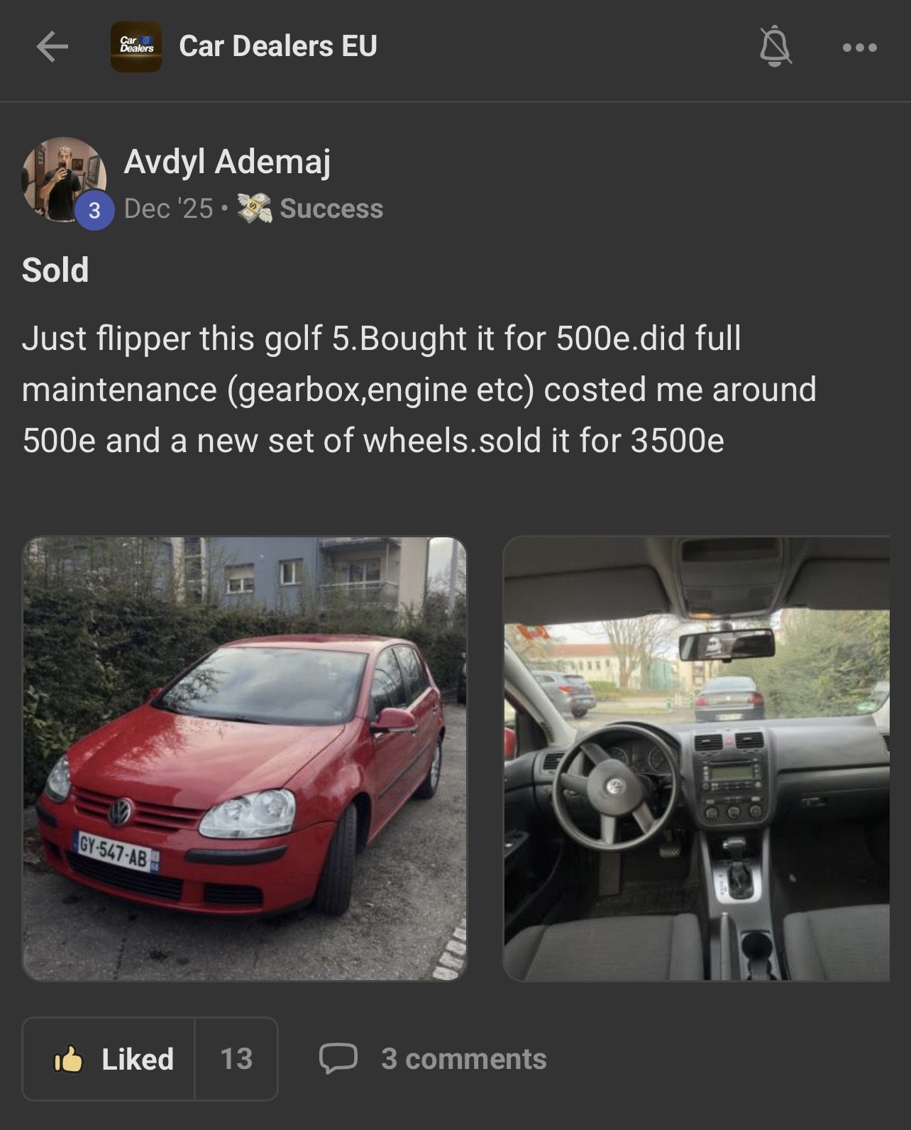 Sold shared by Avdyl Ademaj