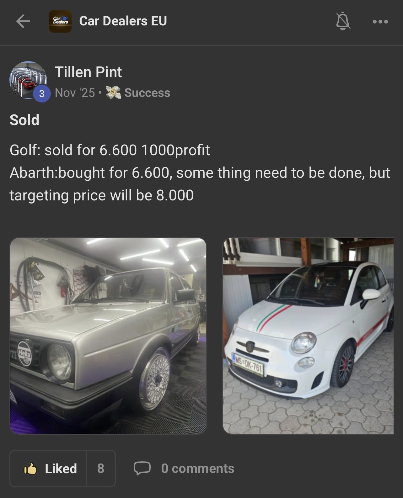 Sold shared by Tilen Pint