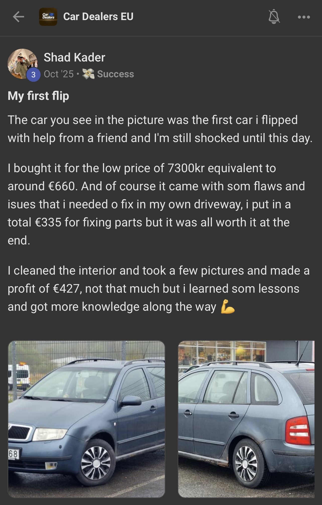 My first flip shared by Shad Kader