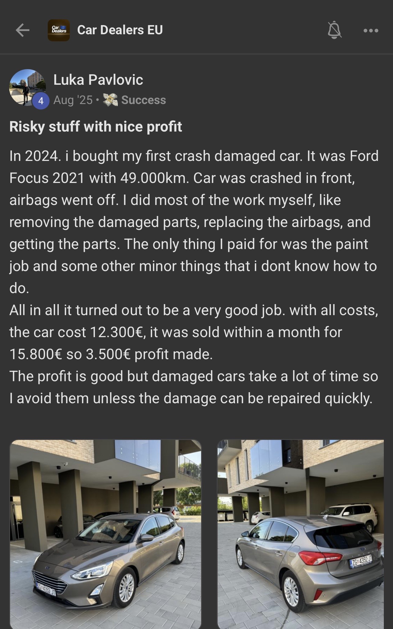 Risky stuff with nice profit shared by Luka Pavlovic
