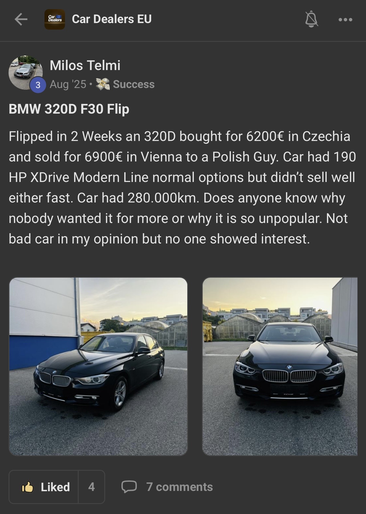 BMW 320D F30 Flip shared by Milos Telmi